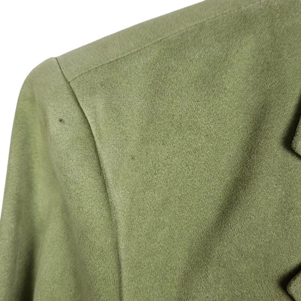 Talbots‎ Lime Green 3 Button Blazer Jacket Polyester Microfiber Lined Size 8 - Picture 5 of 11